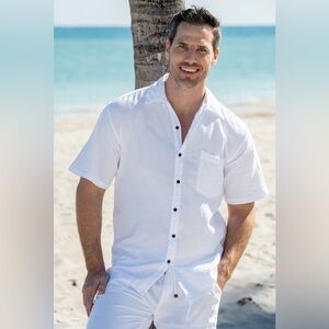 Cotton Natural Islander Shirt Size Med